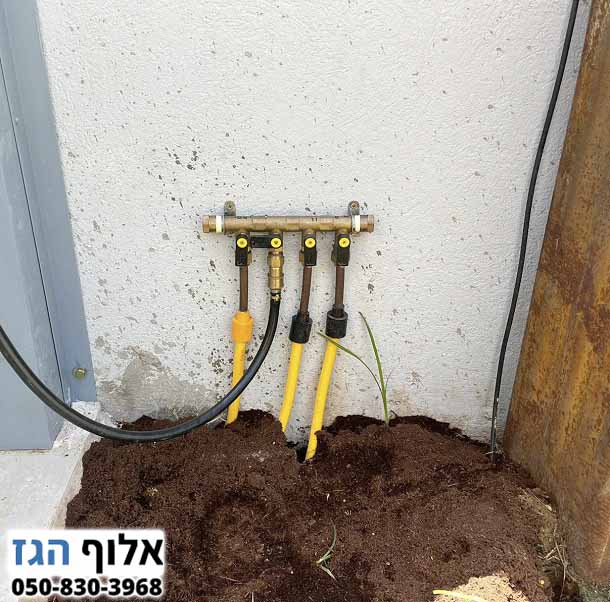 התקנת נקודת גז בחצר בבית פרטי ברמלה