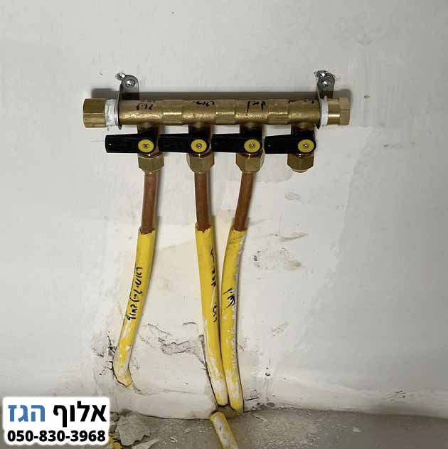 התקנת מרכזיית מיכלים ופיצול ל-3 נקודות גז