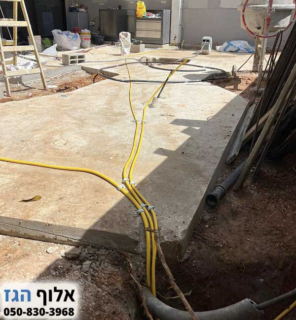 הכנת תשתיות גז לבית פרטי בקיסריה
