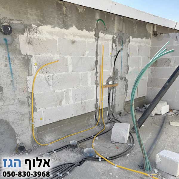 התקנת נקודת גז בחצר לבוילר גז