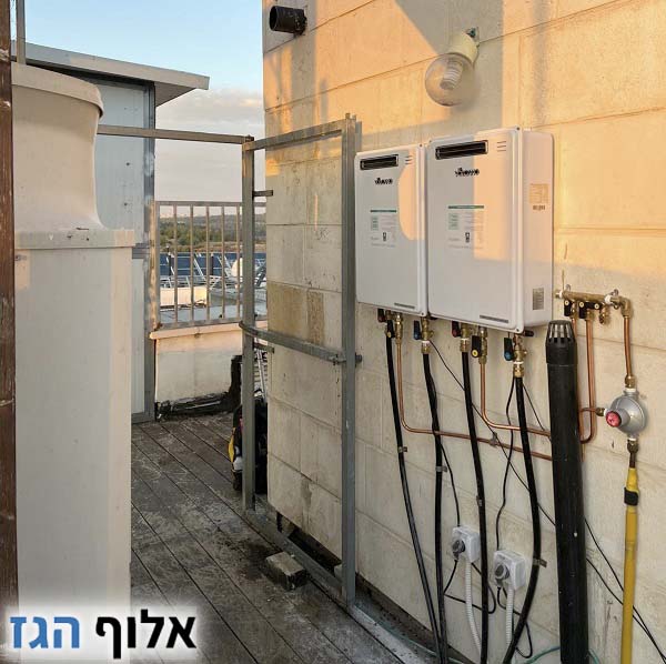 מיקום נקודת גז למחמם מים בפנטהאוז